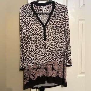 Soma leopard tunic shirt size medium